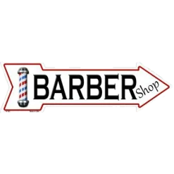 Barbershop - metalen bord