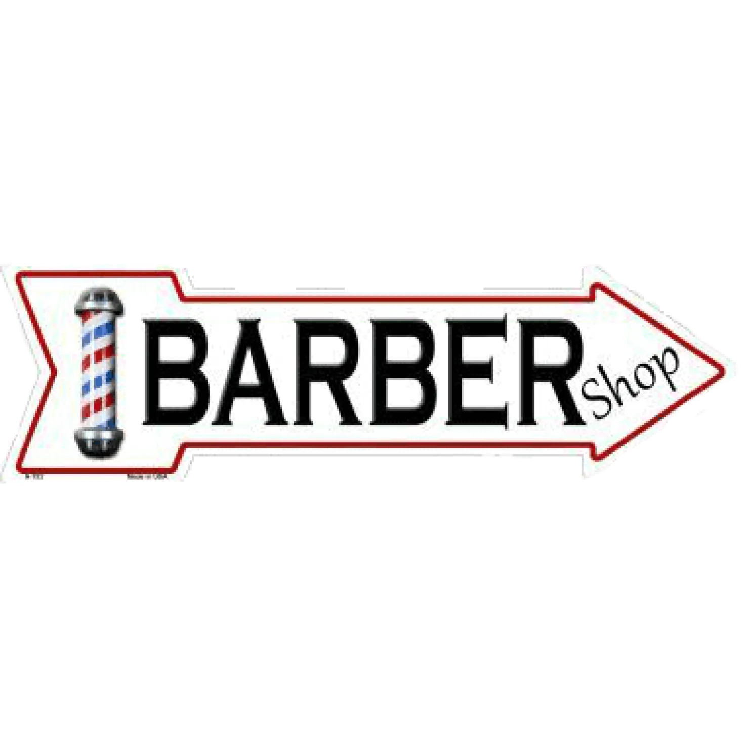 Barbershop - metalen bord