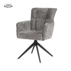 Bardi Eetkamerfauteuil Antraciet stof