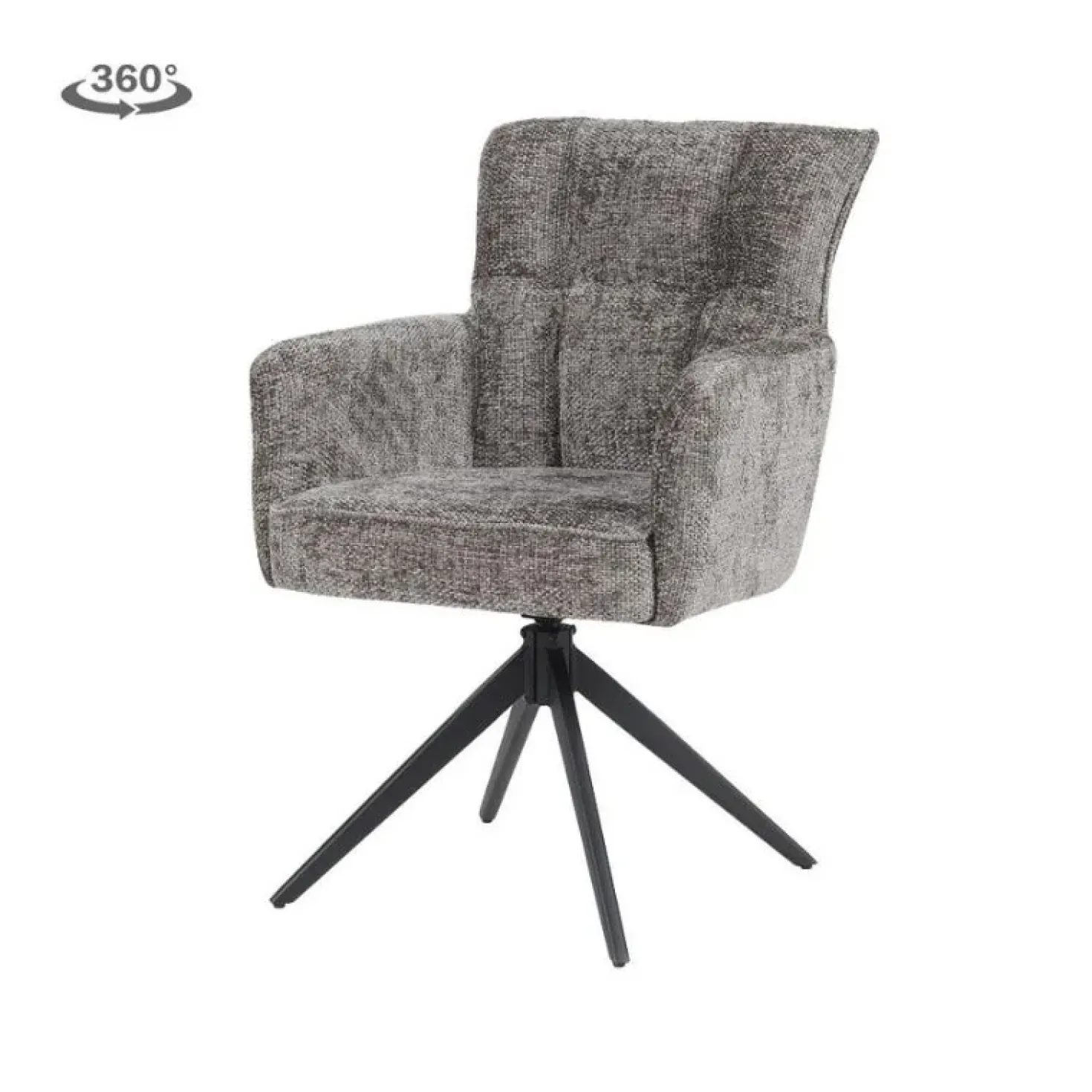 Bardi Eetkamerfauteuil Antraciet stof