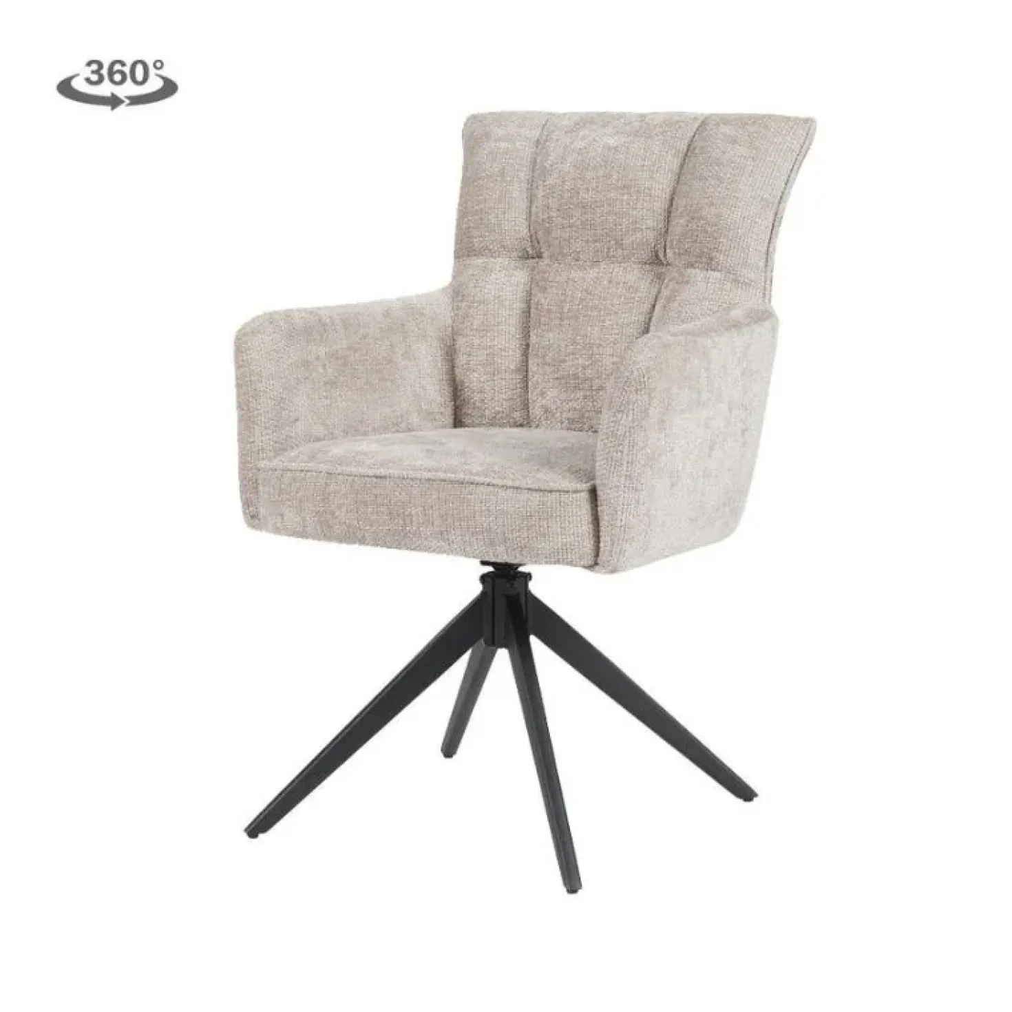 Bardi Eetkamerfauteuil Beige stof