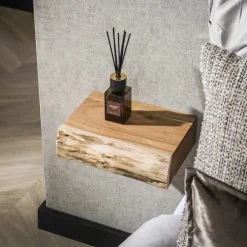 Bark houten nachtkastje zwevend set van 2 30cm