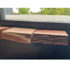 Bark houten nachtkastje zwevend set van 2 30cm