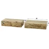 Bark houten nachtkastje zwevend set van 2 40cm