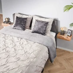 Bark houten nachtkastje zwevend set van 2 40cm