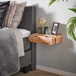 Bark houten nachtkastje zwevend set van 2 40cm