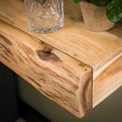 Bark houten nachtkastje zwevend set van 2 40cm