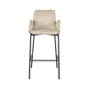 Barkruk Joni Beige Fluweel Zithoogte 78cm