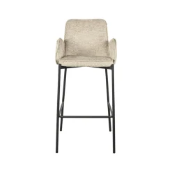 Barkruk Joni Beige Fluweel Zithoogte 78cm