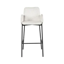 Barkruk Joni Beige Fluweel Zithoogte 78cm