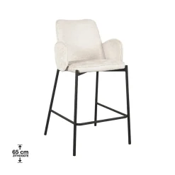 Barkruk Joni Crème Fluweel 51cm