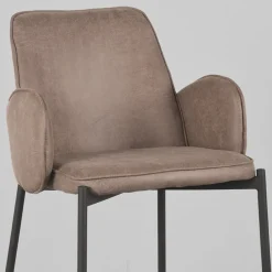 Barkruk Joni Taupe Micro Suede Zithoogte 78cm