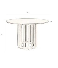 Barlet Eettafel Walnoot Rond 120cm