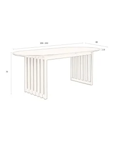 Barlet uitschuifbare Eettafel Walnoot 200cm