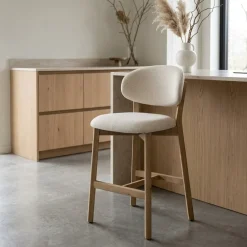 Barstoel Mikky Naturel Beige