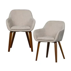 Base Eetkamerstoel velvet melange zand