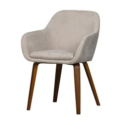 Base Eetkamerstoel velvet melange zand