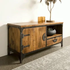 Basto TV meubel 1 dr 1 lade mango naturel matt 120cm