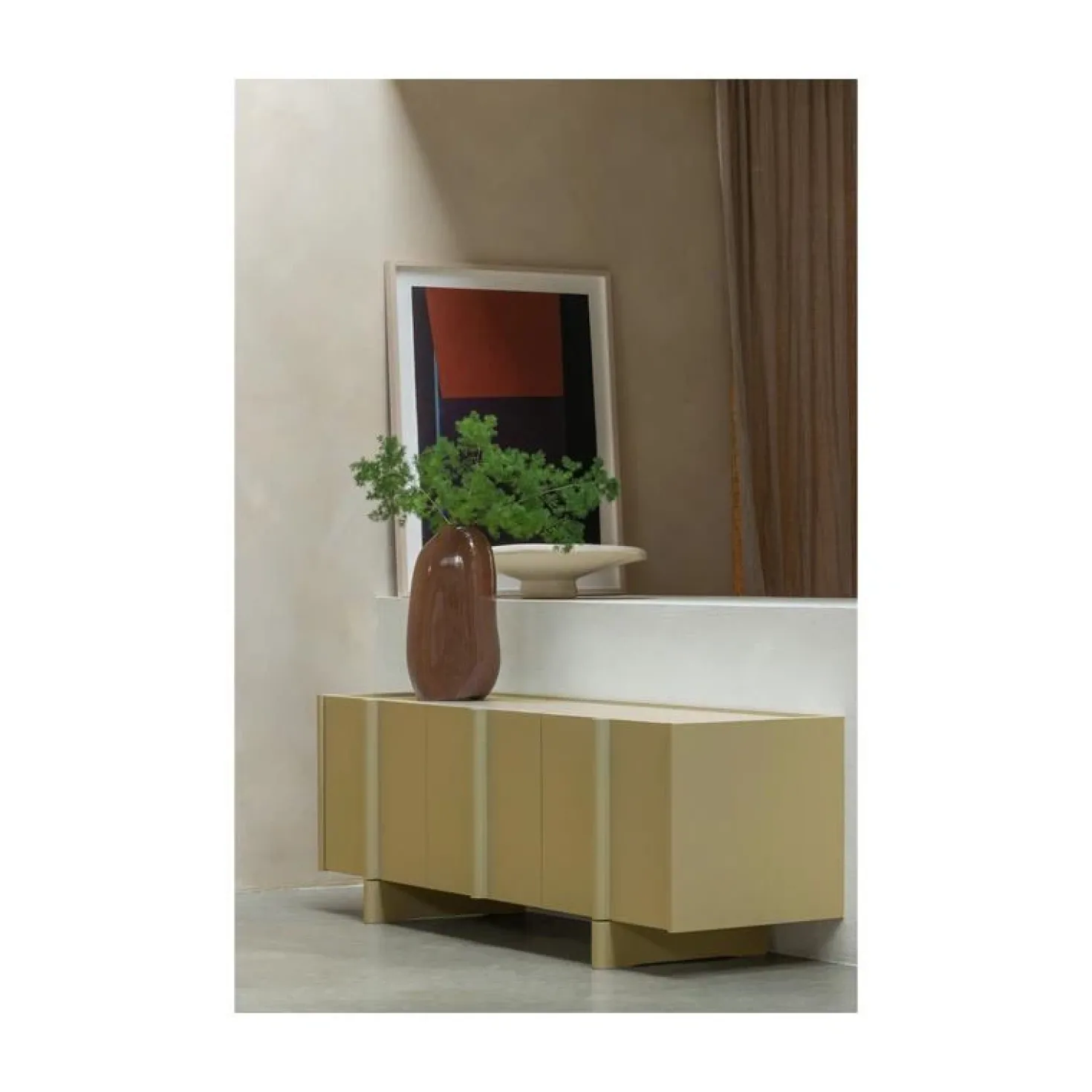 Basu Tv meubel grenen moss 152 cm