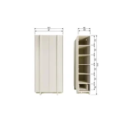 Basu Wandkast grenen dust 101 cm