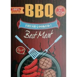 BBQ Best Meat - metalen bord