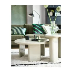 Beach Bijzettafel mangohout grijs 64cm