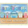 Beach Huts - metalen bord
