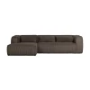 Bean Hoekbank links ribstof taupe 305cm