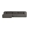 Bean Hoekbank links ribstof taupe terrazzo 305cm