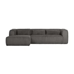 Bean Hoekbank links ribstof taupe terrazzo 305cm
