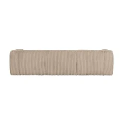 Bean Hoekbank links ribstof taupe travertin 305cm