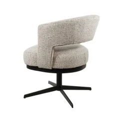 Beau eetkamerfauteuil draaipoot Gebroken wit