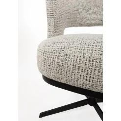 Beau eetkamerfauteuil draaipoot Gebroken wit