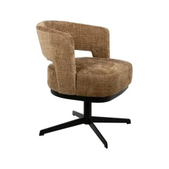 Beau eetkamerfauteuil draaipoot Bruin