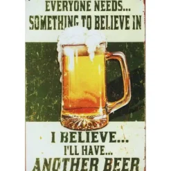 Beer Believe in - metalen bord