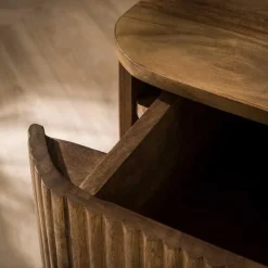 Belisa houten nachtkastje hangend 1 lade zandkleur