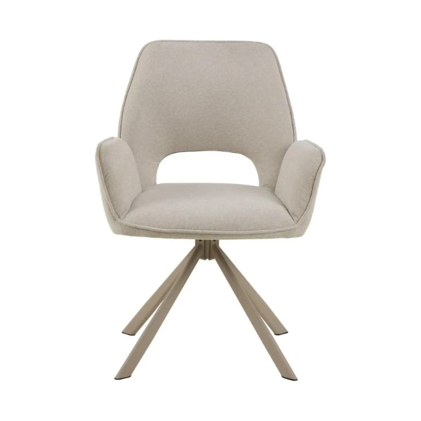 Bella Eetkamerstoel beige met beige onderstel