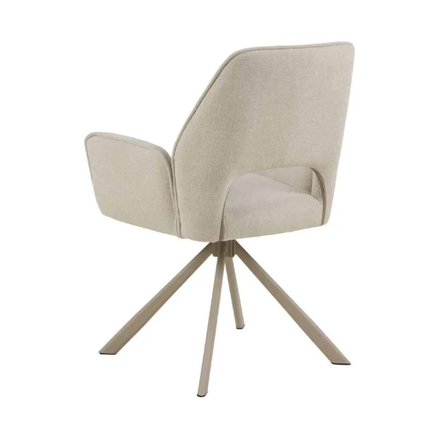 Bella Eetkamerstoel beige met beige onderstel
