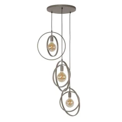 Bellamy 3-lichts getrapte Hanglamp Beige