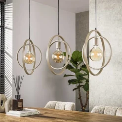 Bellamy 3-lichts Hanglamp Beige