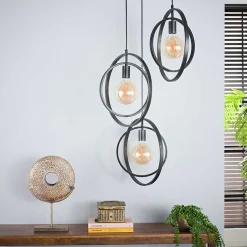 Bellamy 3-lichts hanglamp industrieel getrapt