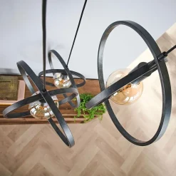 Bellamy 3-lichts hanglamp industrieel getrapt