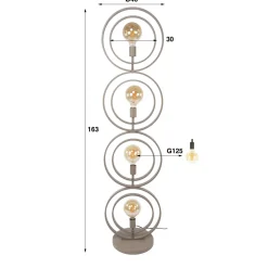 Bellamy 4-lichts Vloerlamp Beige