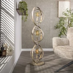 Bellamy 3-lichts Vloerlamp Beige