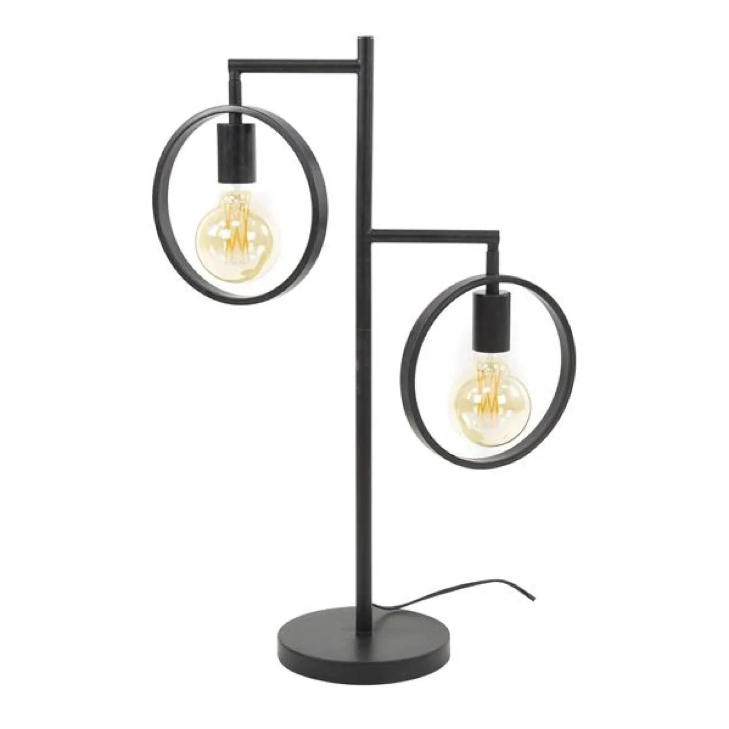 Bellivia Tafellamp 2-lichts Charcoal Zwart