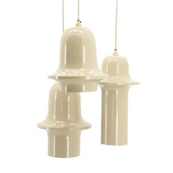 Bellure 3-lichts getrapte Hanglamp Beige