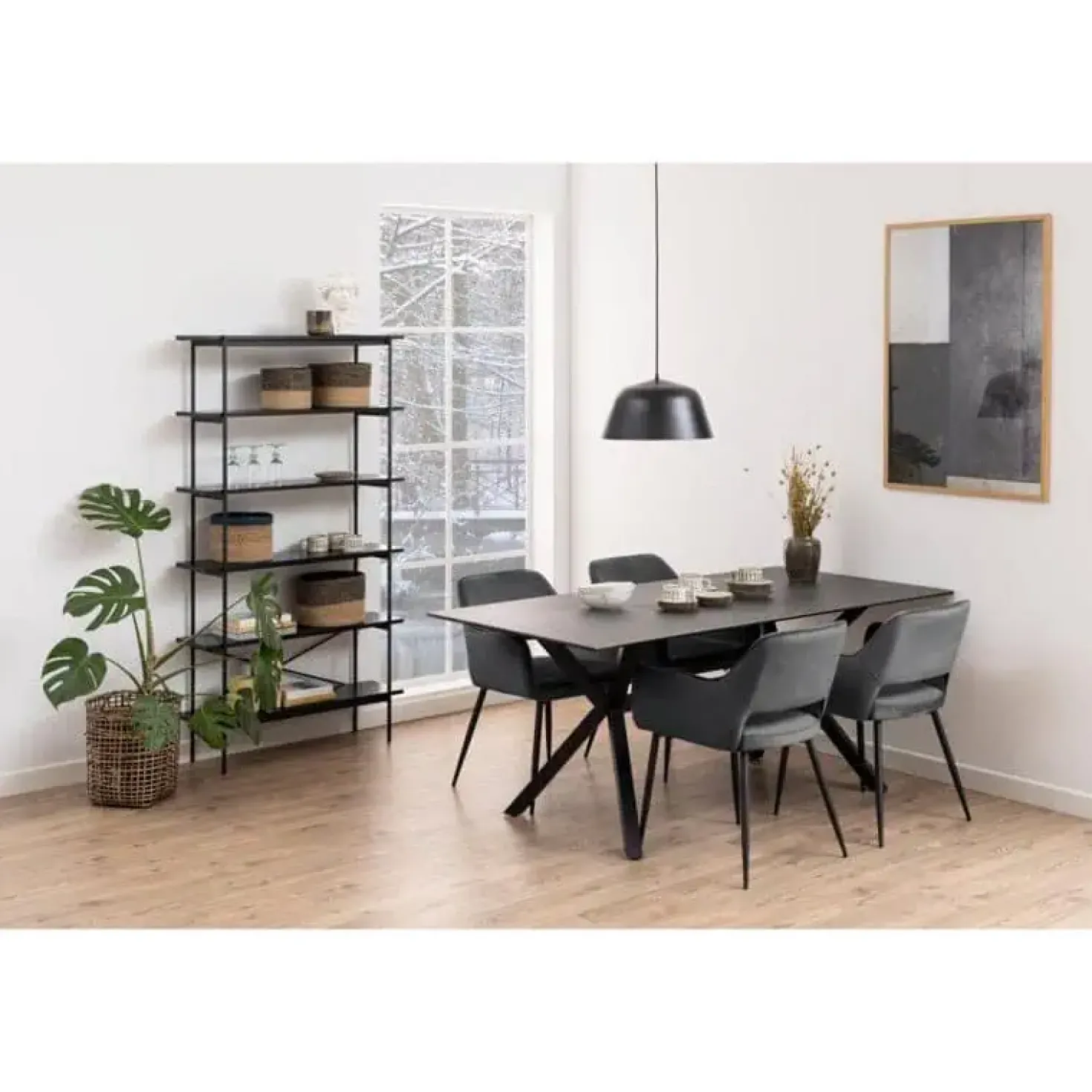 Belvero open Boekenkast Zwart 94cm