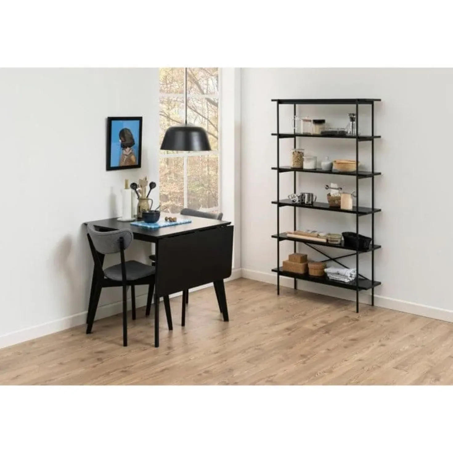 Belvero open Boekenkast Zwart 94cm