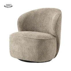 Belvi Fauteuil Beige draaibaar