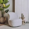 Belvi Fauteuil Crème draaibaar